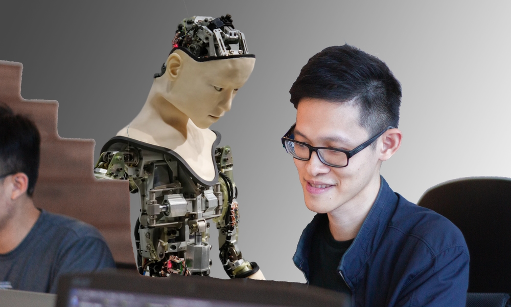 Robot mentoring a student